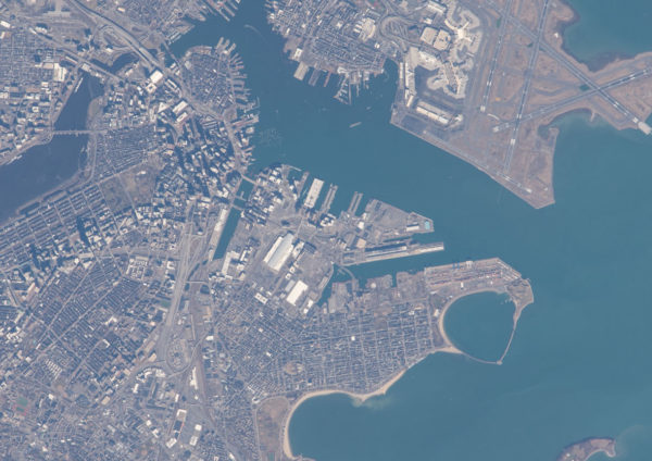 Satellite view of Greater Boston area