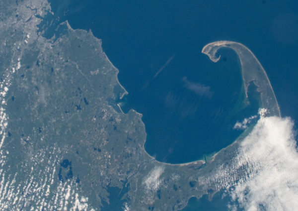 Satellite image of Massachusetts' Cape Cod region